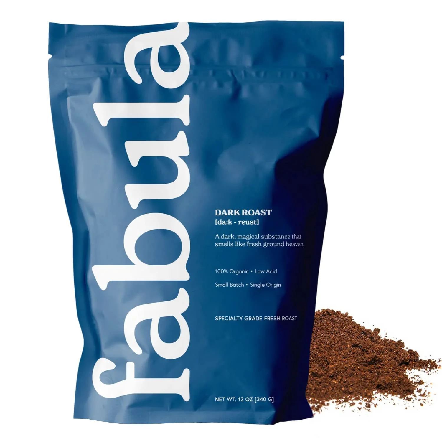 Certified Fabula Coffee Dark Roast Freshly Ground – Organic – Low Acid – Single Origin – Non-GMO – Mold – 12 Ounces Relaxed