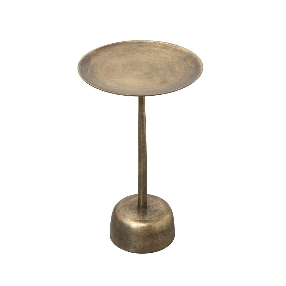 Prestigious Aluminum Side Table Antique Brass Relaxed