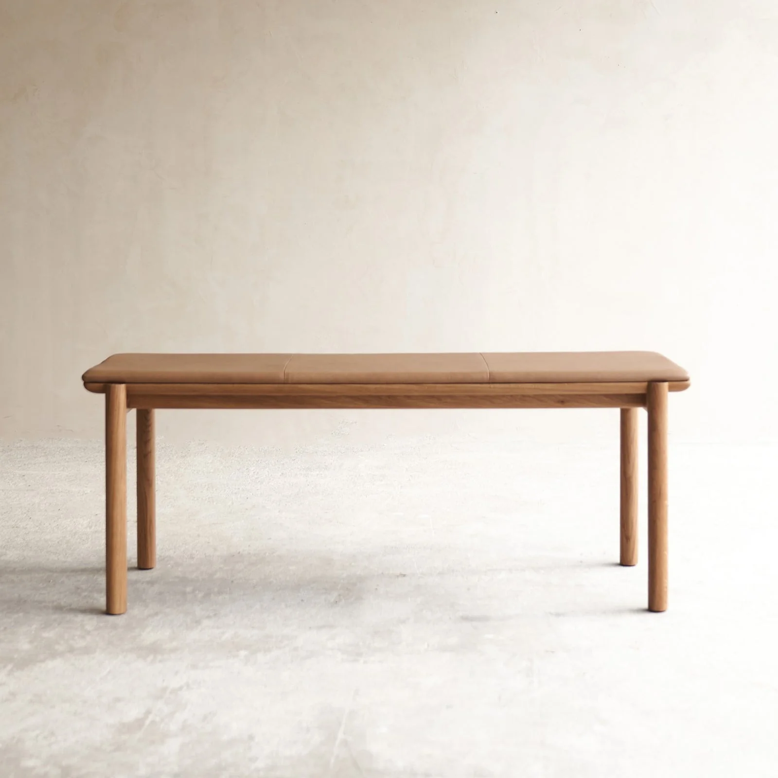 Recyclable Folk Bench Oak Frame – Pecan Verified