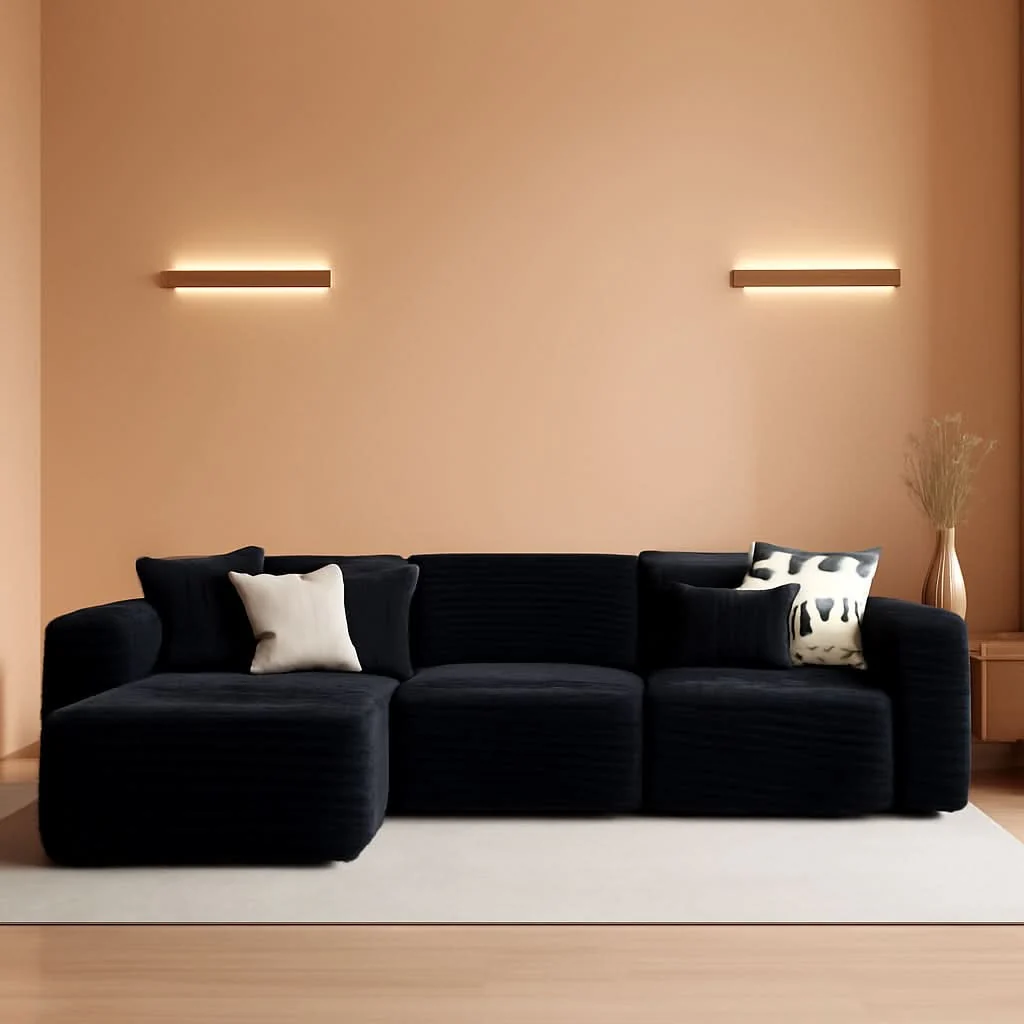 Contemporary Versatile L Shaped Modular Couch for Living Room Reliable
