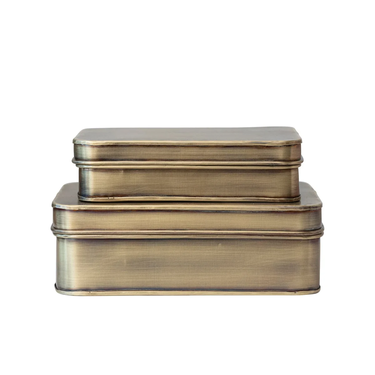 Powerful Decorative Metal Boxes Antique Brass First-Class