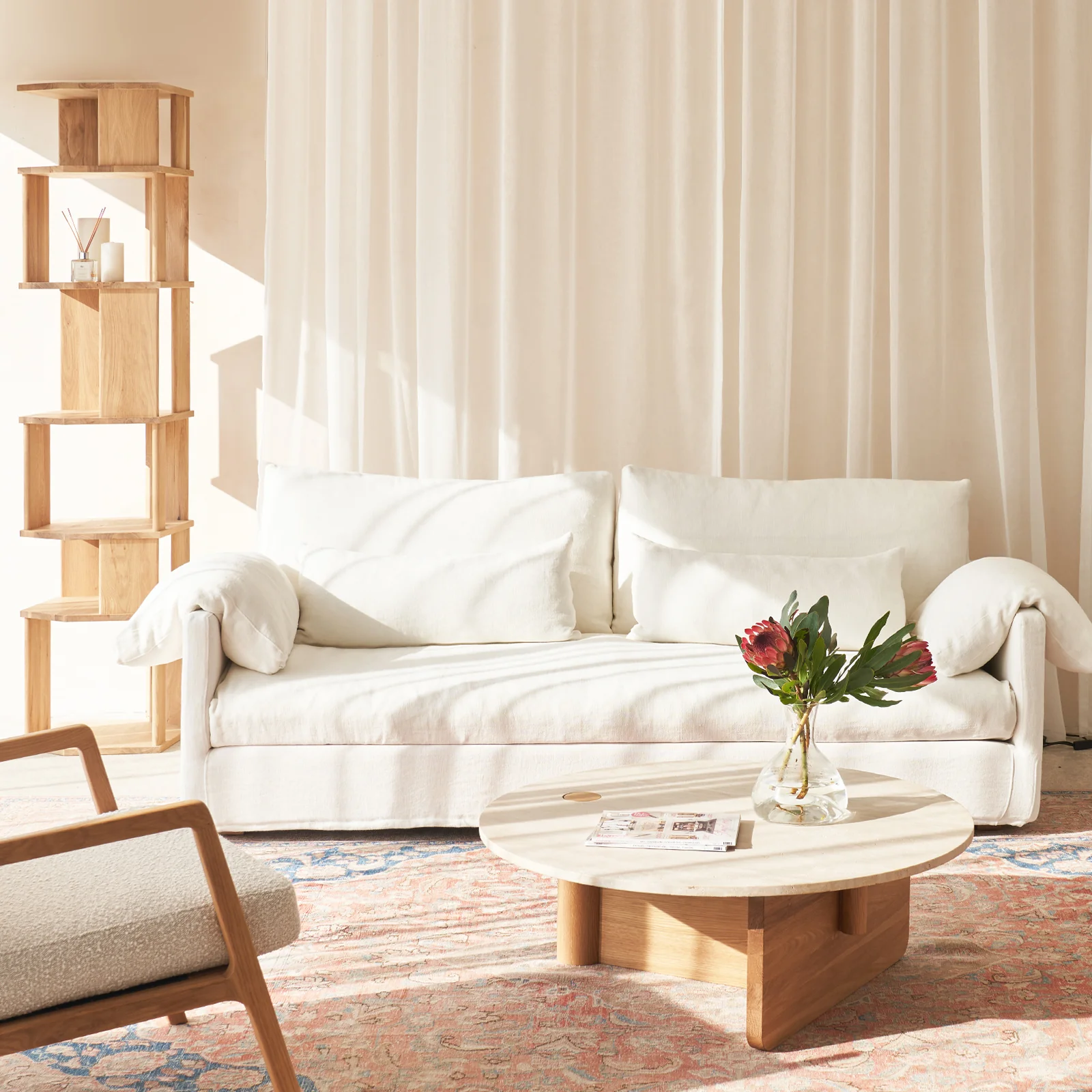 Clean Island Fabric Sofa Ivory Original Design