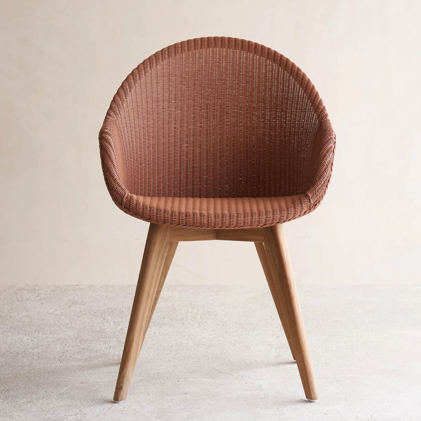 Traditional Avril Dining Chair Teak – Dusty Coral Long-Lasting