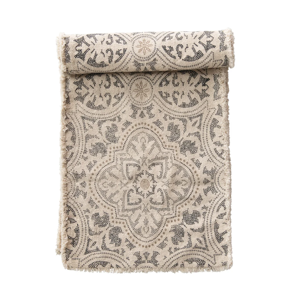 Original Design Table Runner with Frayed Edge Specialty