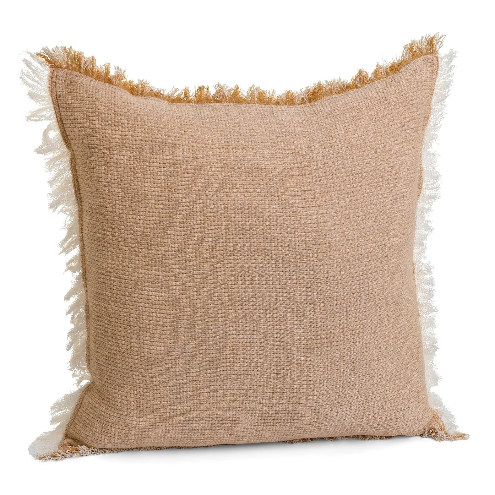 Natural Cus Cot Reversible Honey Yell-beige Pillow Modern