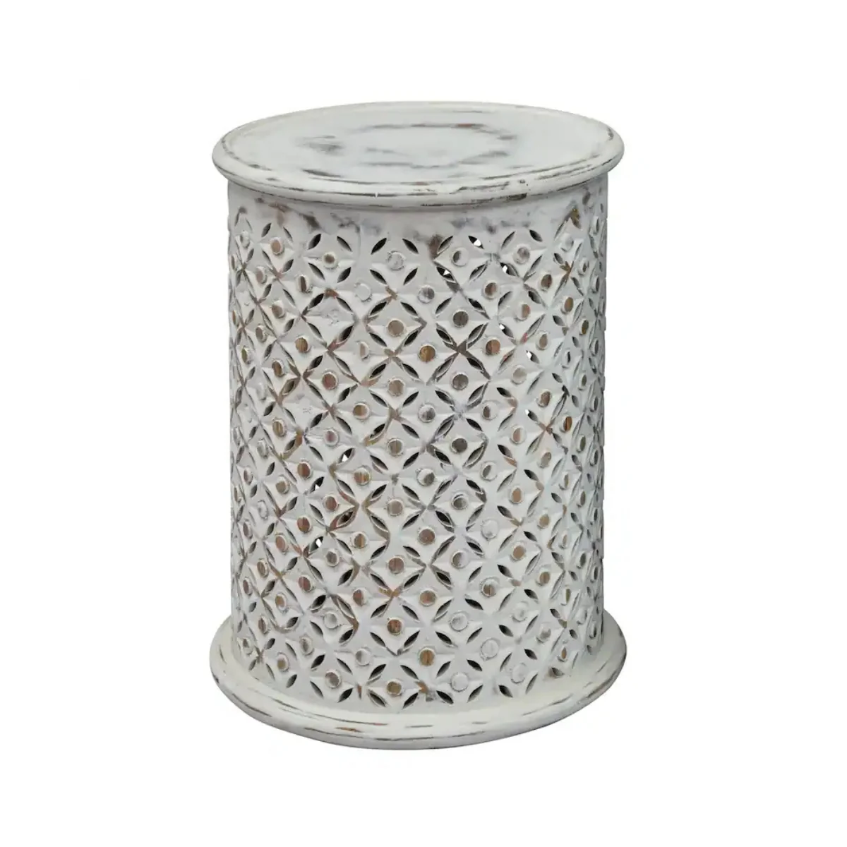 First-Class White Decker Side Table Excellent
