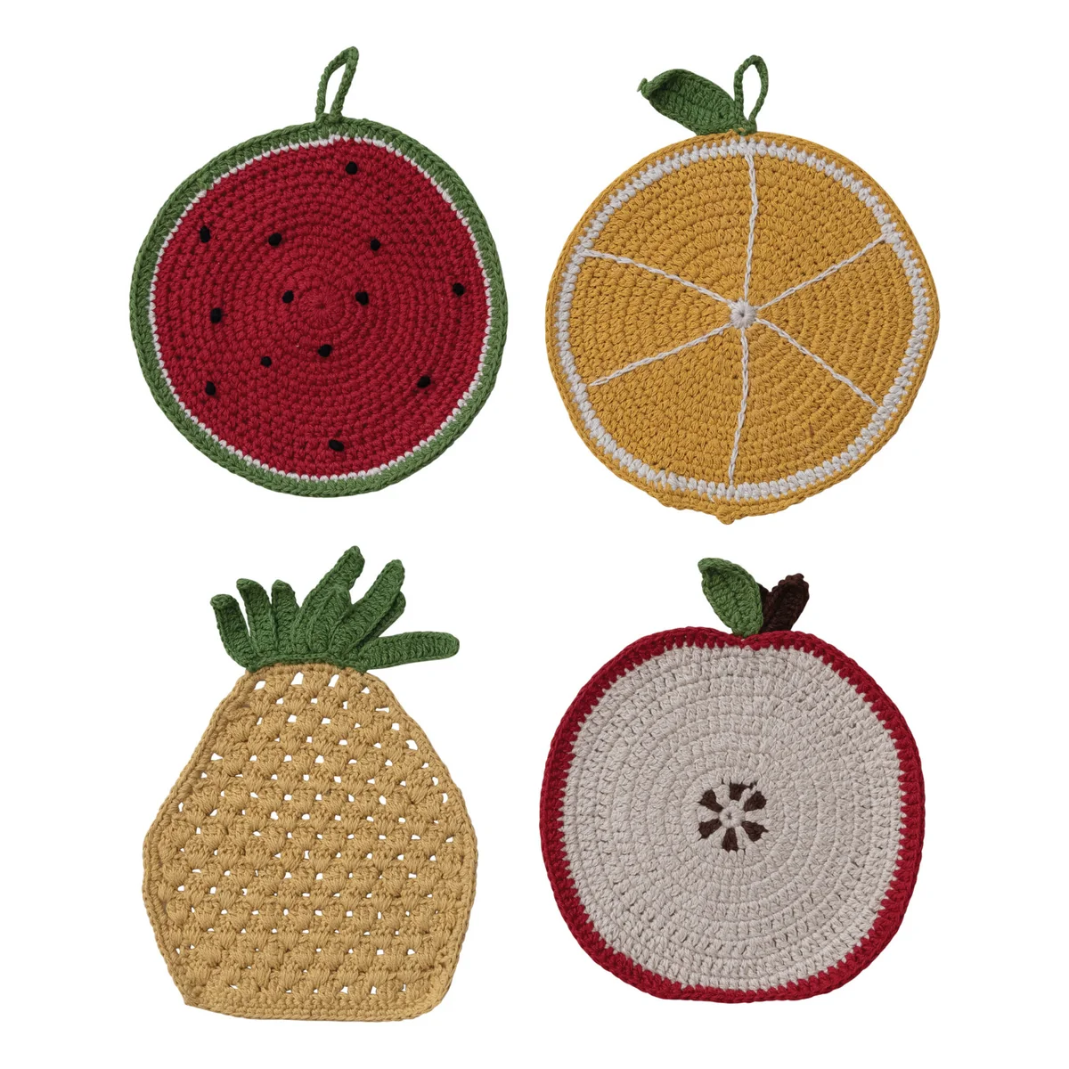 Elite Cotton Crocheted Fruit Shaped Pot Holder High-End