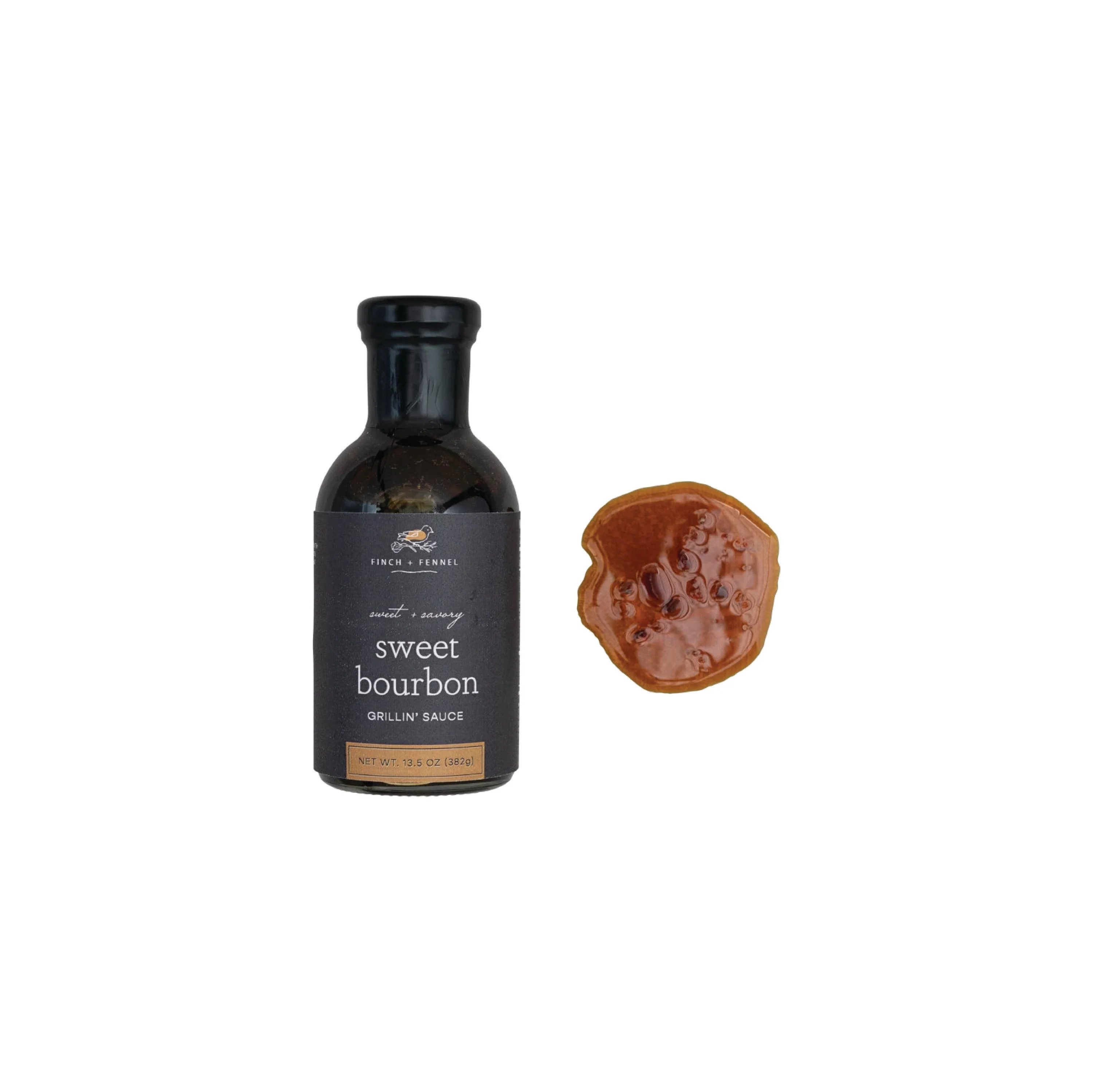 Durable Finch Fennel Sweet Savory Sweet Bourbon Grillin Sauce 13.5oz Detailed