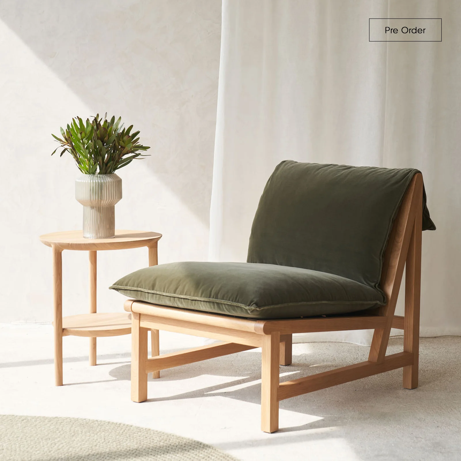 Specialty Cantaloupe Armchair Bespoke Fabric Unique