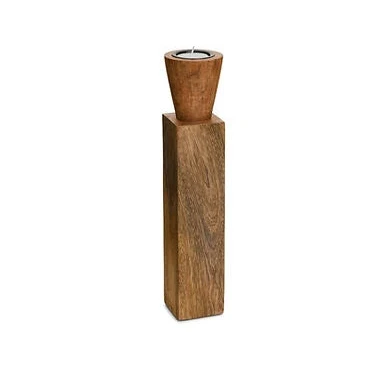 Flexible Sassari Medium Candle Holder Mango Wooden Natural Functional
