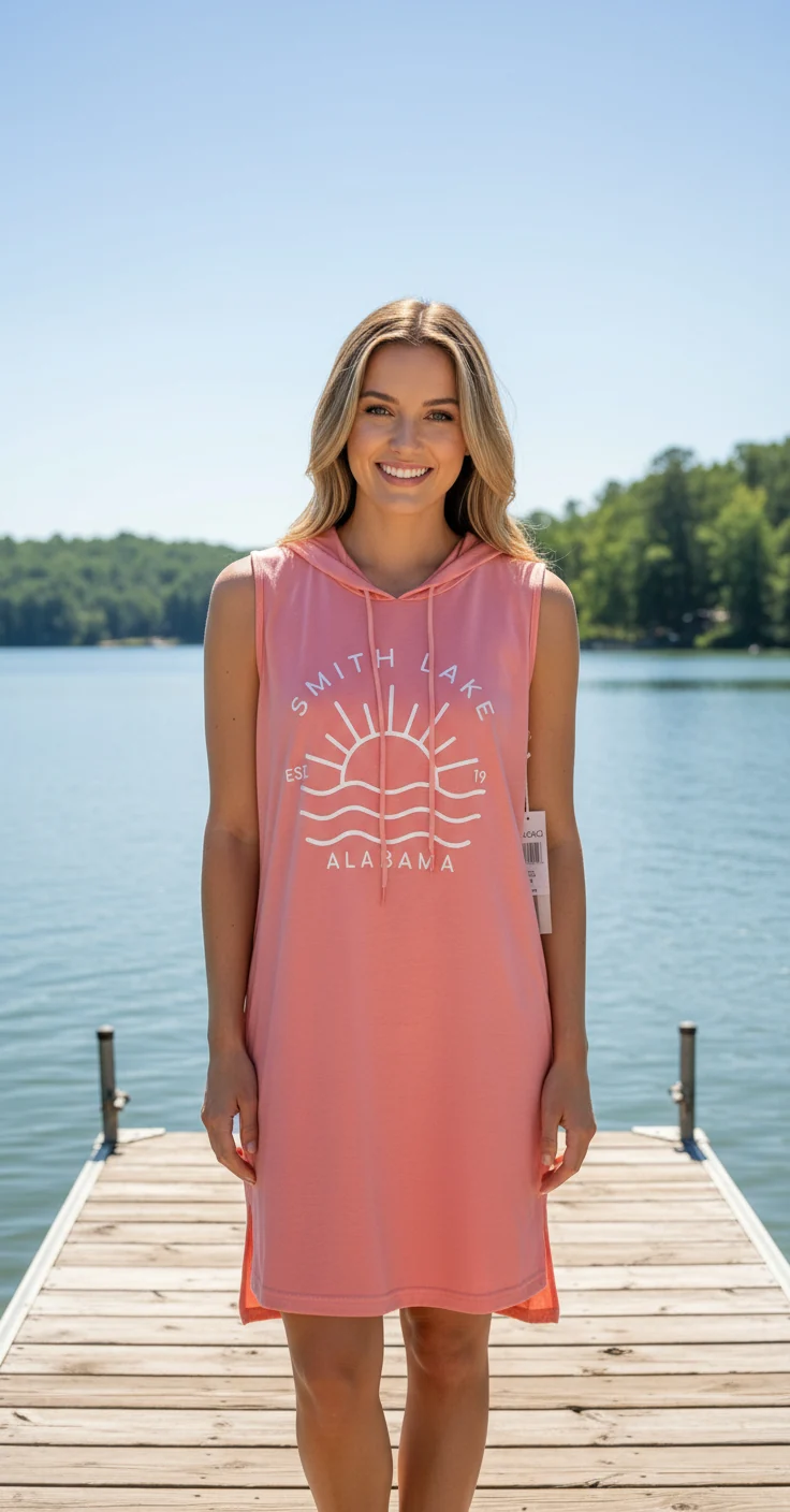 Superior Current Mood Hooded Dress Cover up – VINTAGE CORAL – SMITH LAKE Fine