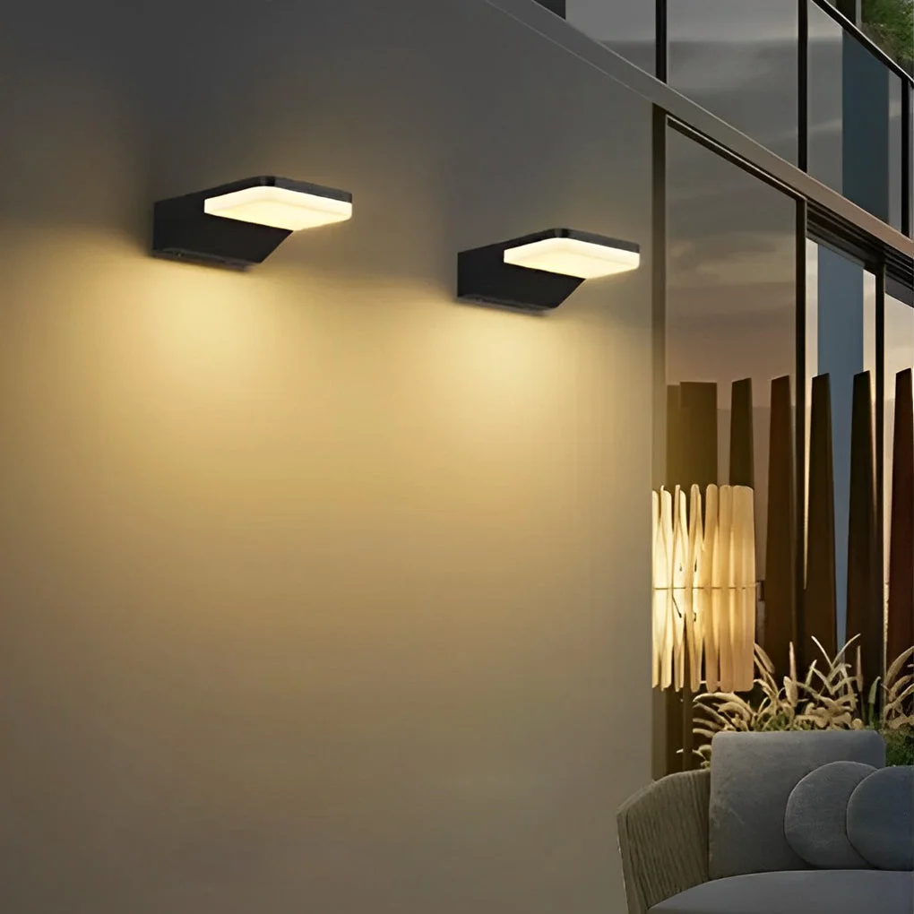 Dependable Rectangular Creative LED Waterproof Black Modern Outdoor Wall Sconces Lighting Minimalist