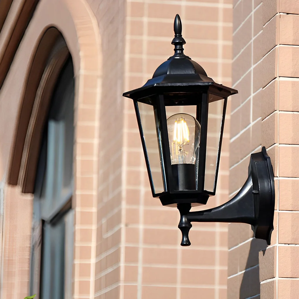 Fine Retro Hexagonal Waterproof European Style Outdoor Wall Lights Wall Lamp Fine Crafted