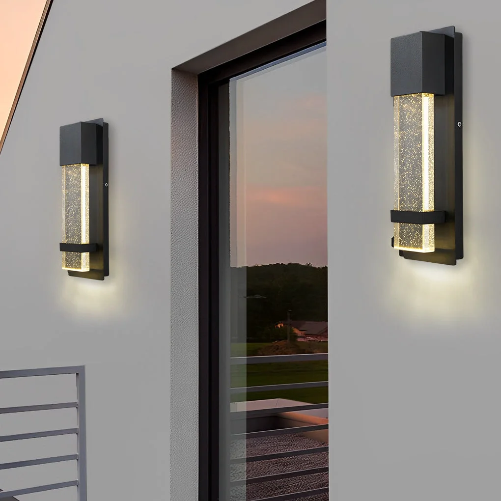 Healthy Minimalist Crystal Bubble Glass Waterproof LED Motion Sensor Wall Lamp Classic