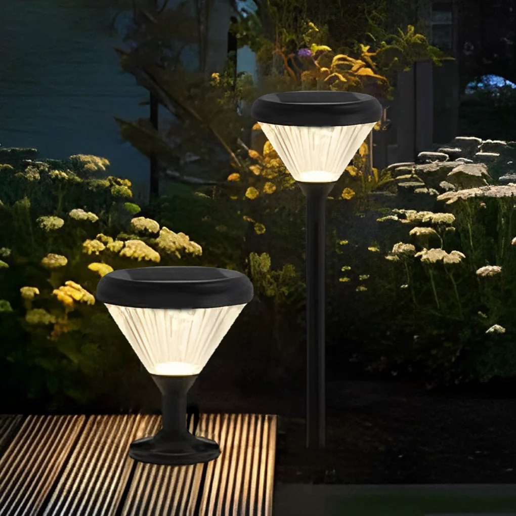 Carefully Designed Round Waterproof Light Control LED Black Modern Solar Outdoor Lights Consistent