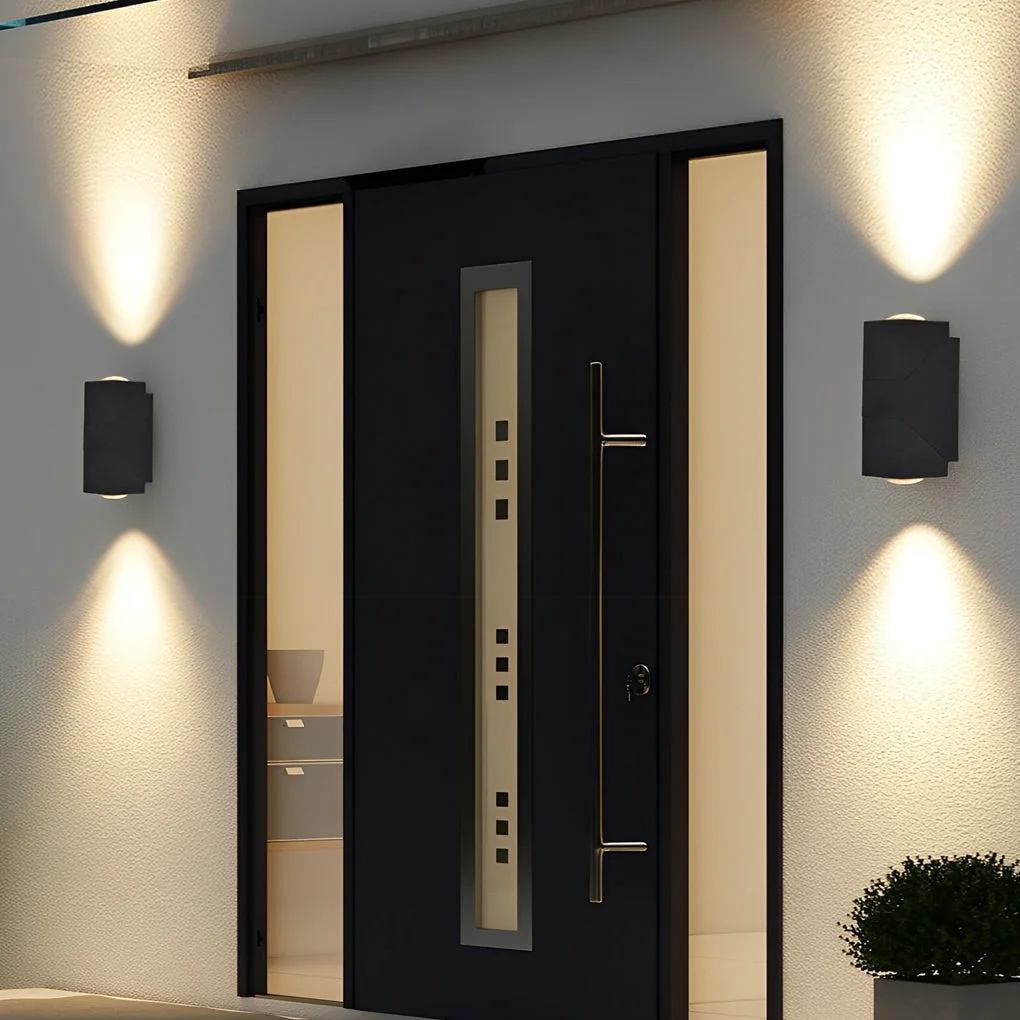 Environmentally Friendly Adjustable Up and Down Light Motion Sensor Waterproof Black Wall Lamp Consistent