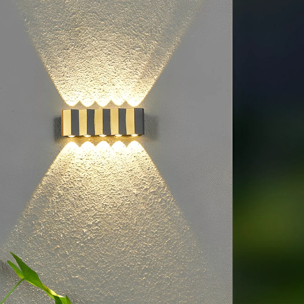 Secure Wavy Creative Up and Down Light LED Waterproof Modern Wall Lights Fixture Advanced