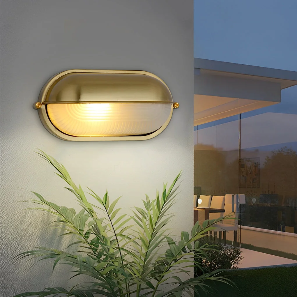 Enhanced Round Oval Cast Aluminum Glass Waterproof Retro Industrial Wall Lamp Next-Generation