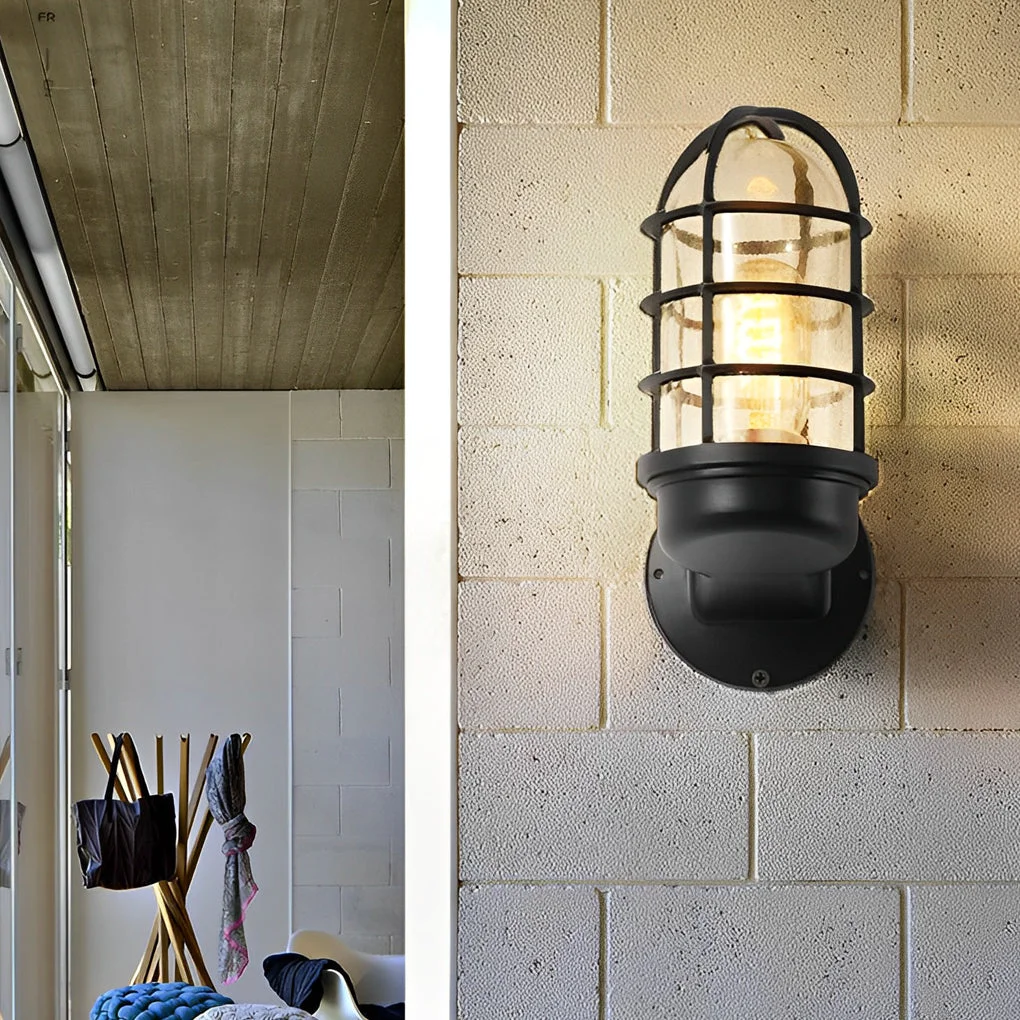 Verified Retro Cage Shape LED 4w Waterproof American-style Outdoor Wall Lamp Long-Lasting
