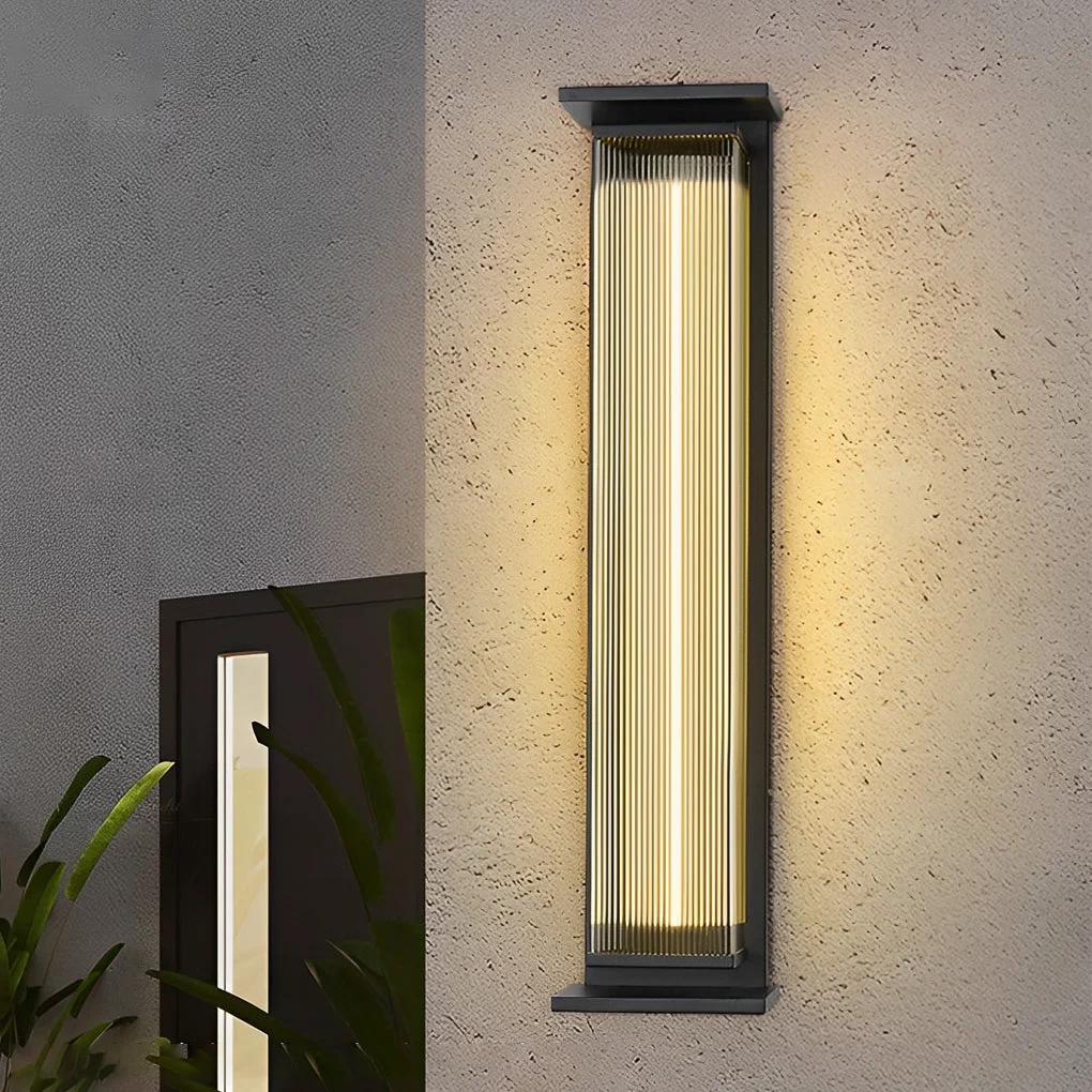 Elite Creative Strip Waterproof Black Modern LED Wall Lamp Outdoor Wall Lights Prestigious