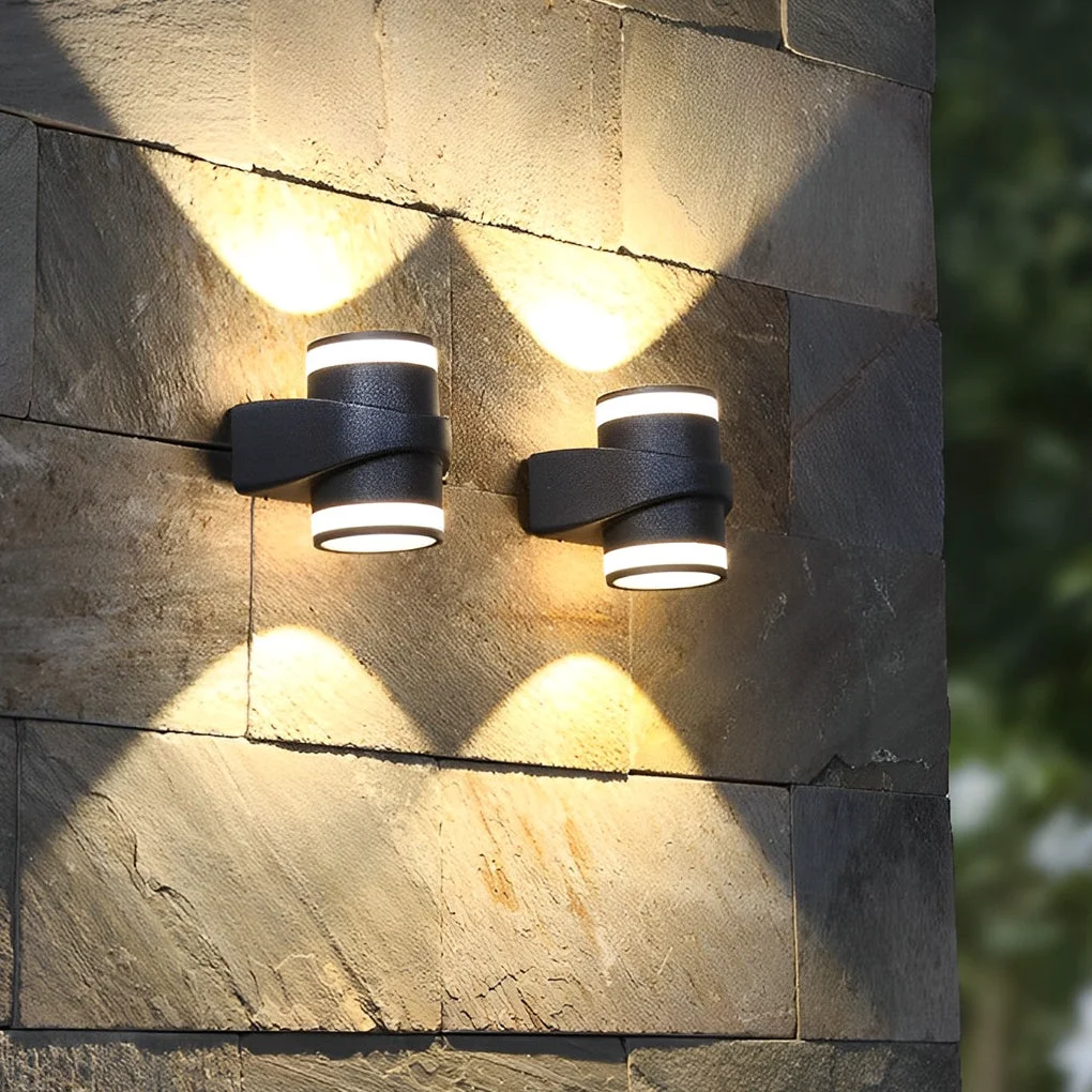 Optimized Round Up and Dawn Light LED Waterproof Black Outdoor Wall Washer Lights Classic