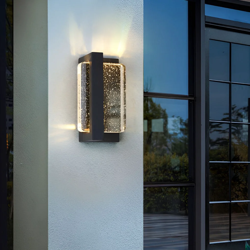 Refined Creative Crystal Waterproof Modern Outdoor Wall Lamp Wall Sconce Lighting Flexible