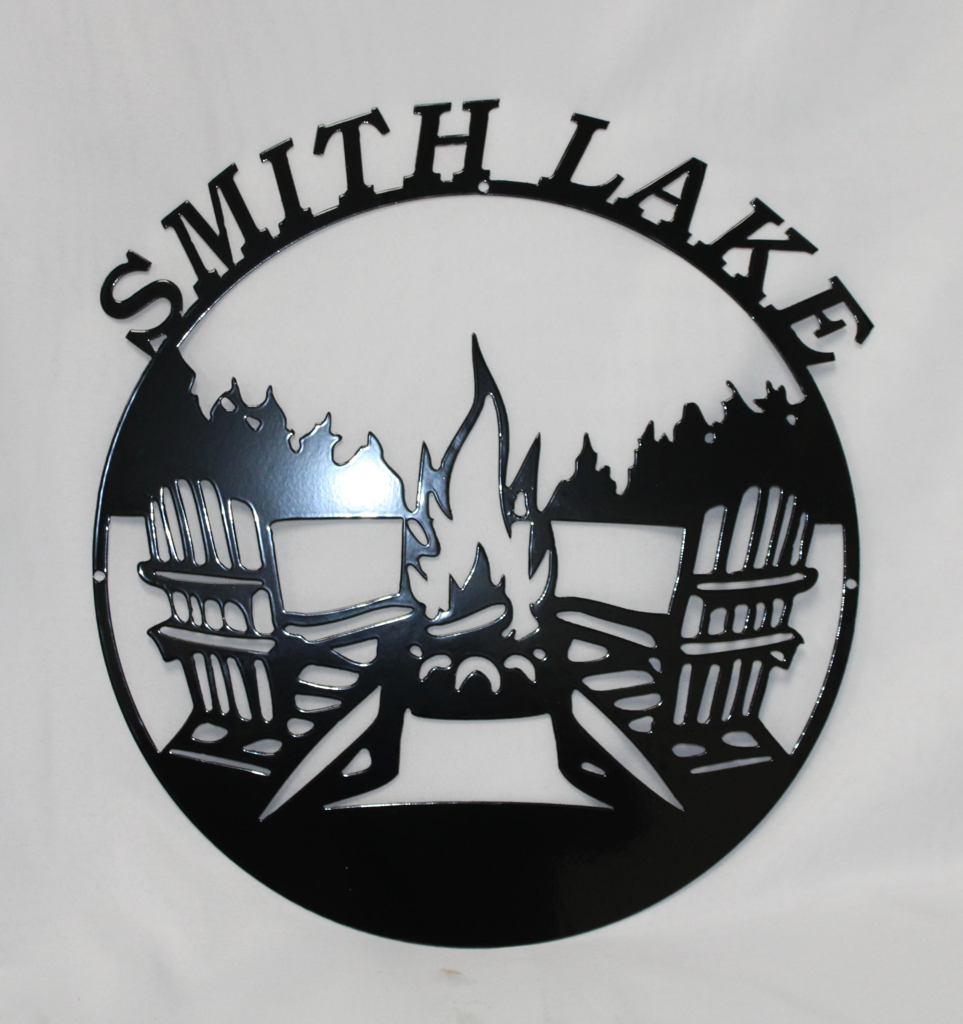 Breathable Smith Lake Camp Fire Circle Wall Art Specialty