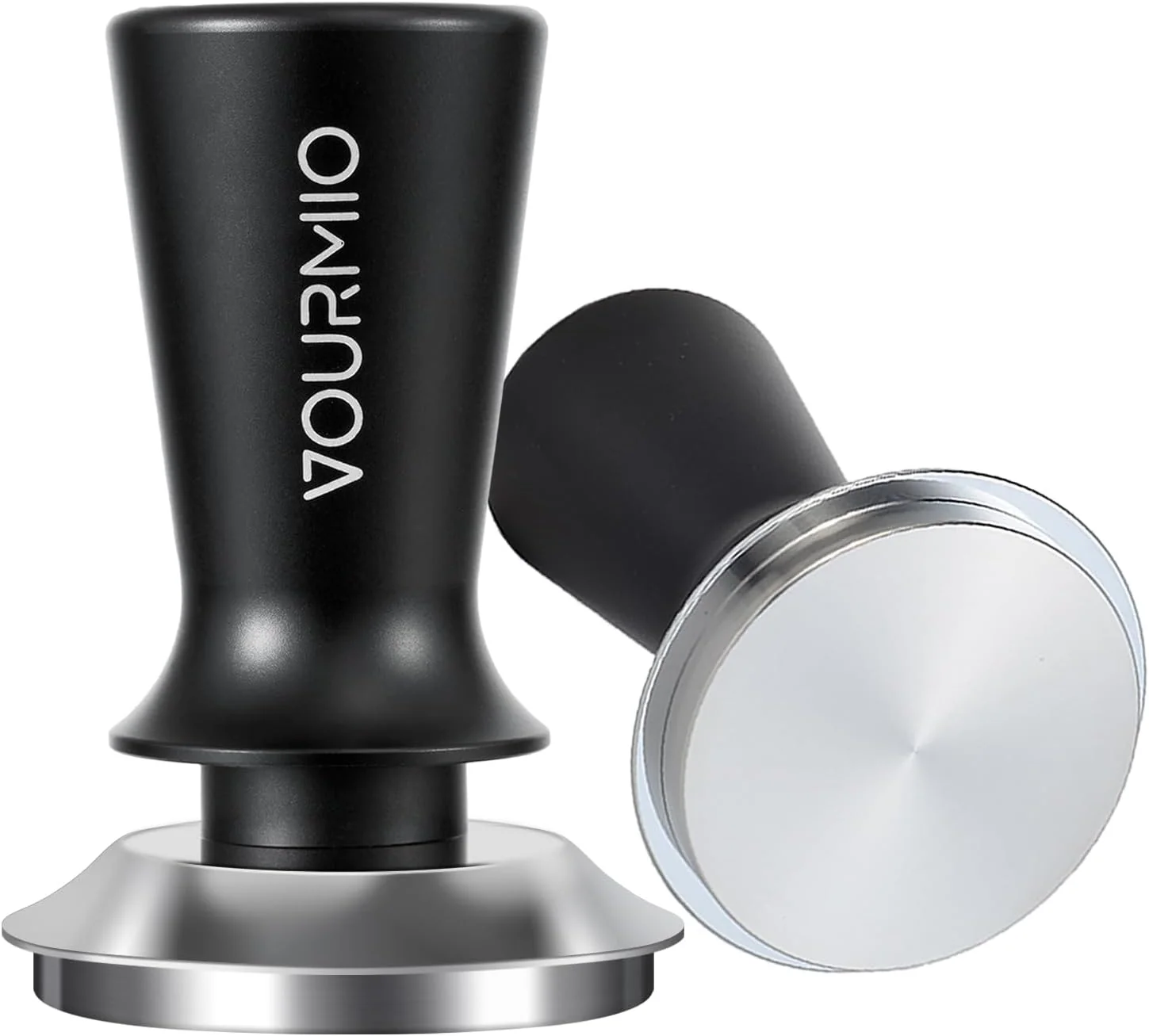 Dependable 54mm Espresso Tamper - Calibrated Coffee Tamper with Spring Loaded 30lb Pressure Stainless Steel Tamper for Barista Compatible with 53mm 54mm Breville Portafilter Black Sophisticated