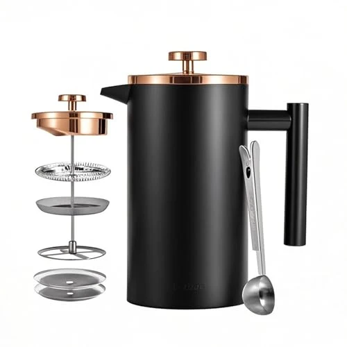 Advanced Black French Press Stainless Steel 34oz 34 Ounce Recyclable