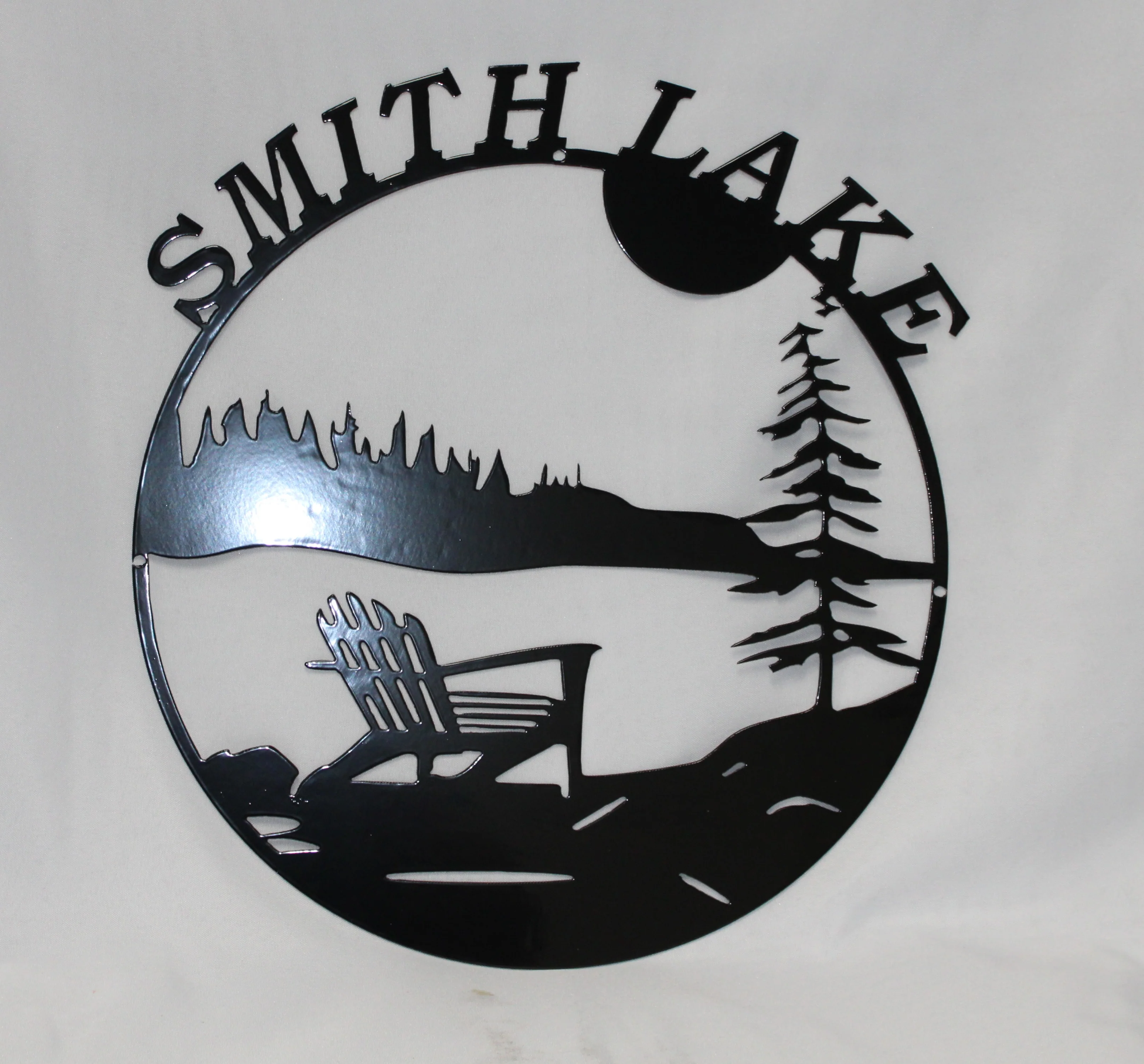 Dependable Smith Lake Adirondack Chair Circle Wall Art Genuine