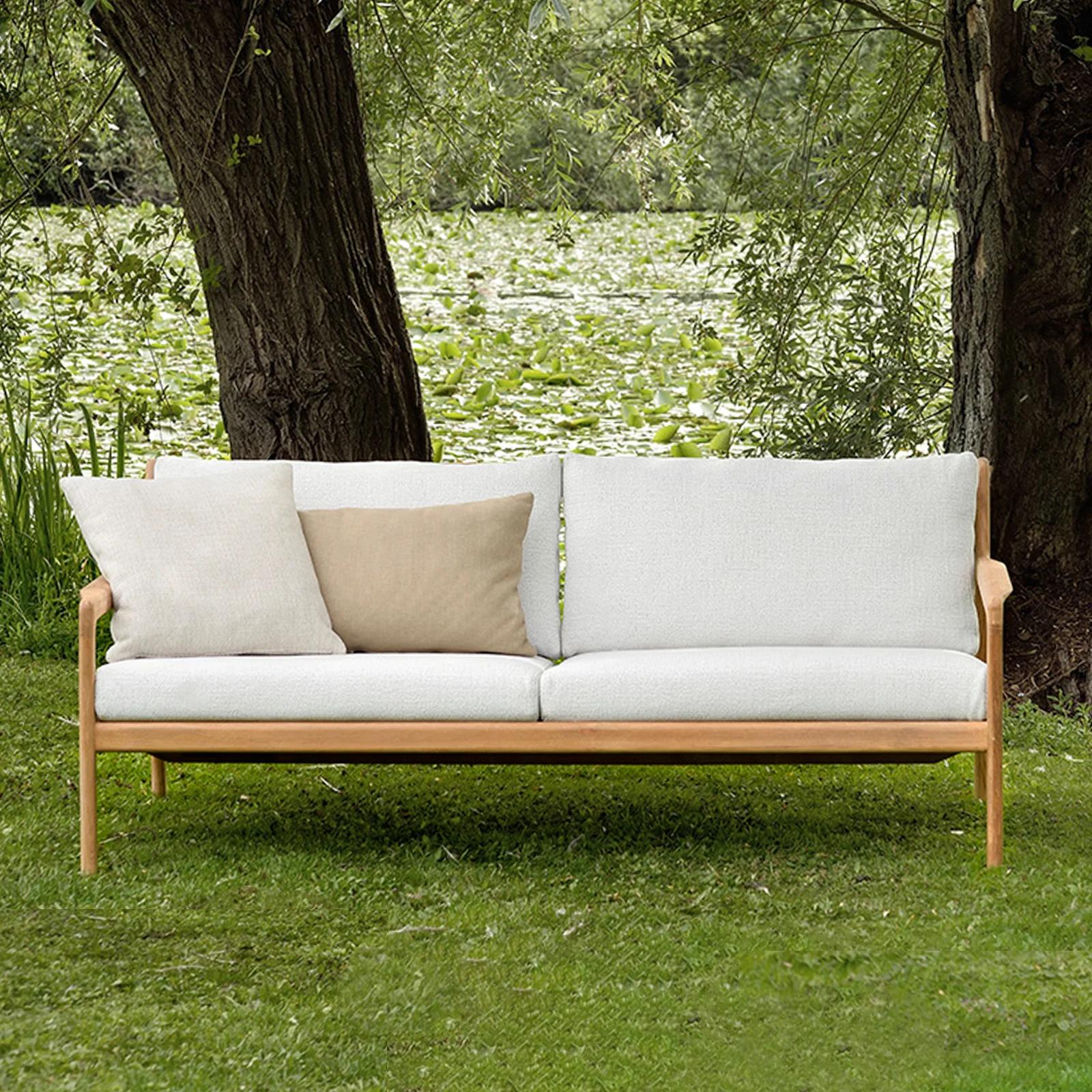 Fashionable Jack Outdoor Sofa 2 Seater – Off White 180cm Smooth