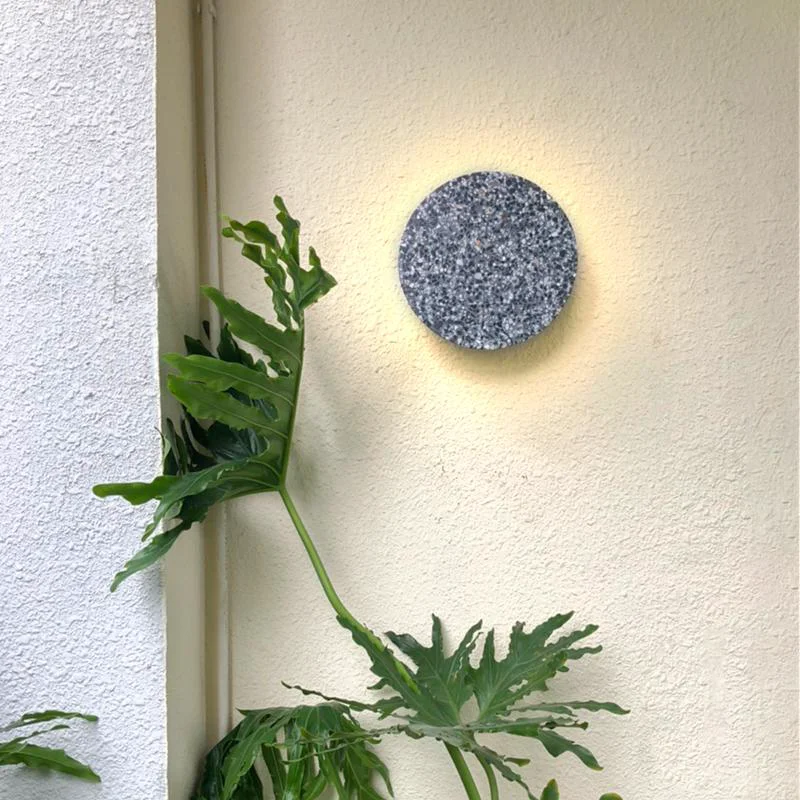 Convenient Circular Terrazzo Waterproof Minimalist Outdoor Wall Lights Porch Lights World-Class