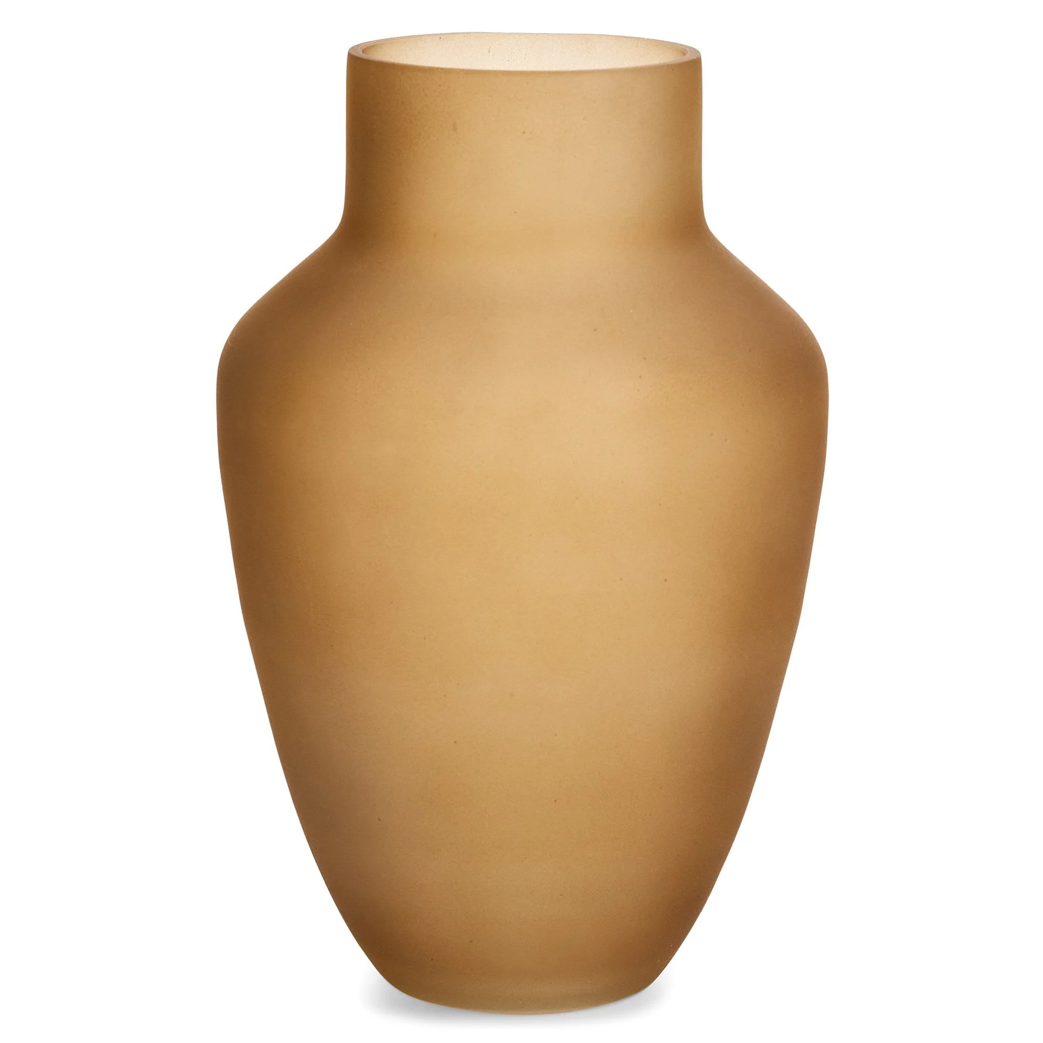 Crafted Vase Glass Matt Brown Secure
