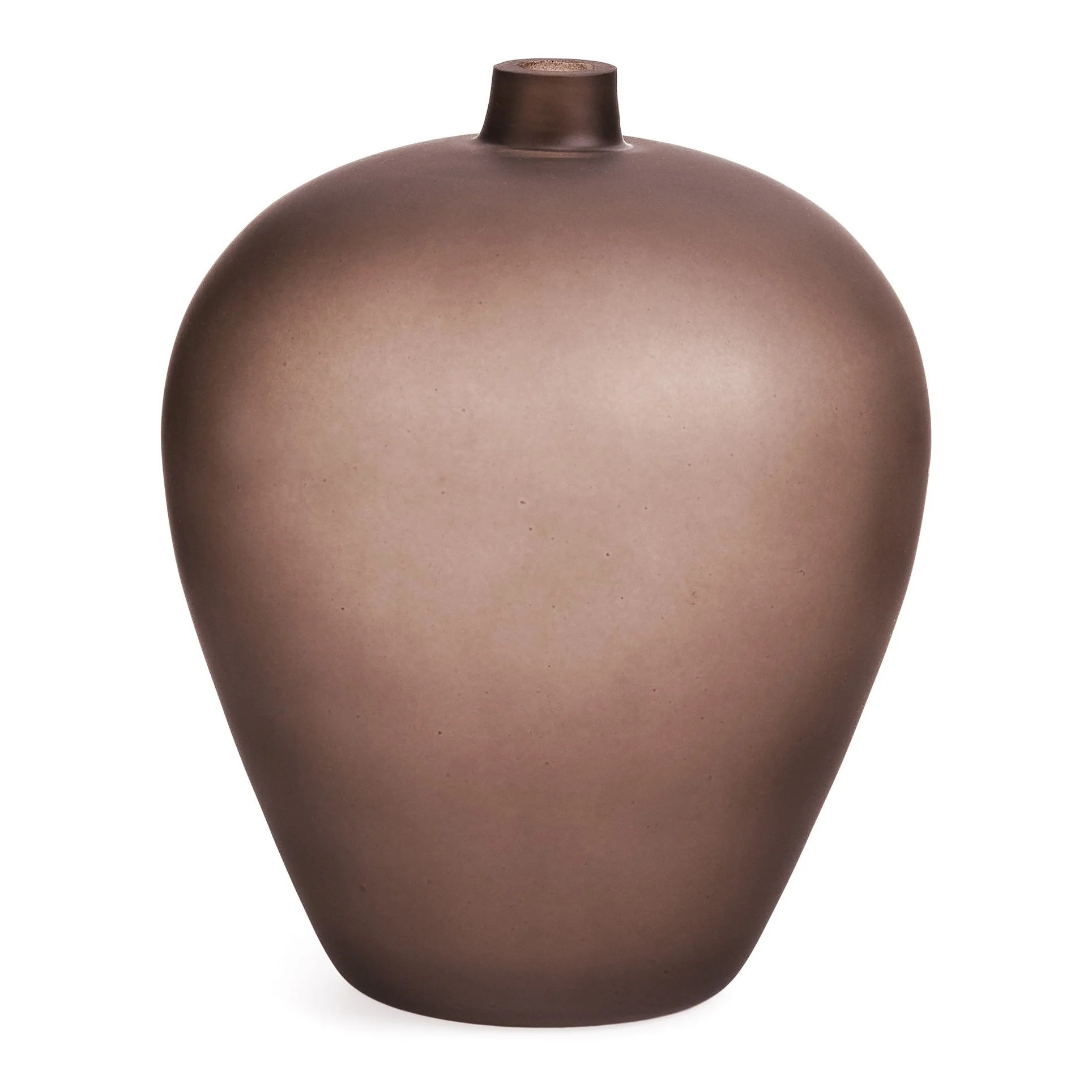Top-Quality Vase Glass Matt Dark Brown Unique