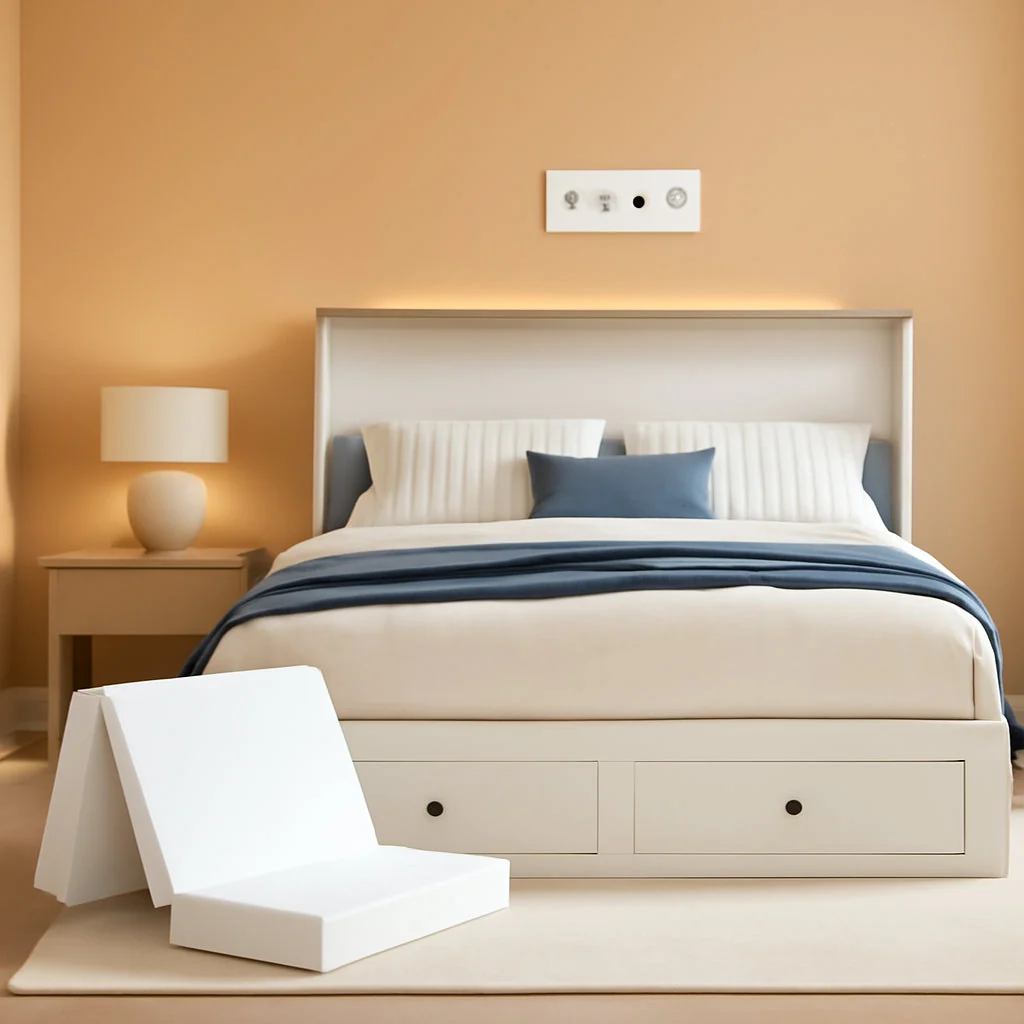 Fast Full Murphy Bed Cabinet Distressed White Storage Solution Genuine