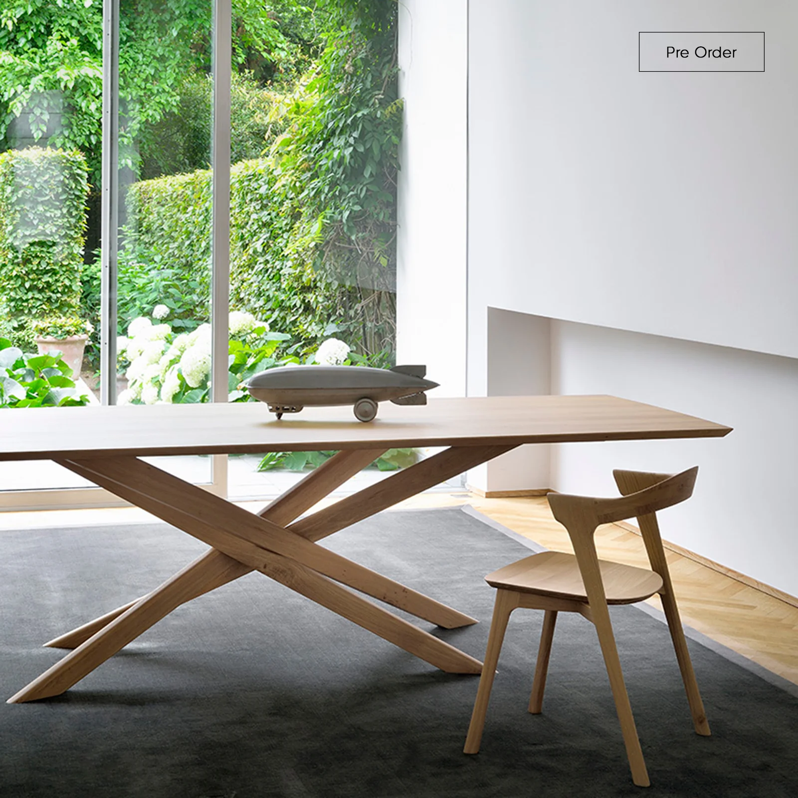High-End Mikado Rectangular Dining Table Oak Luxury