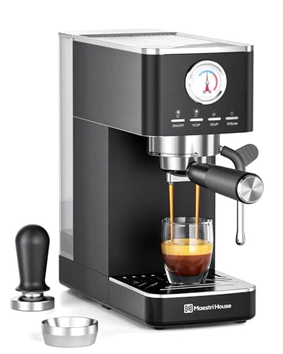 Relaxed Slim Espresso Machine with Milk Frother Trendy