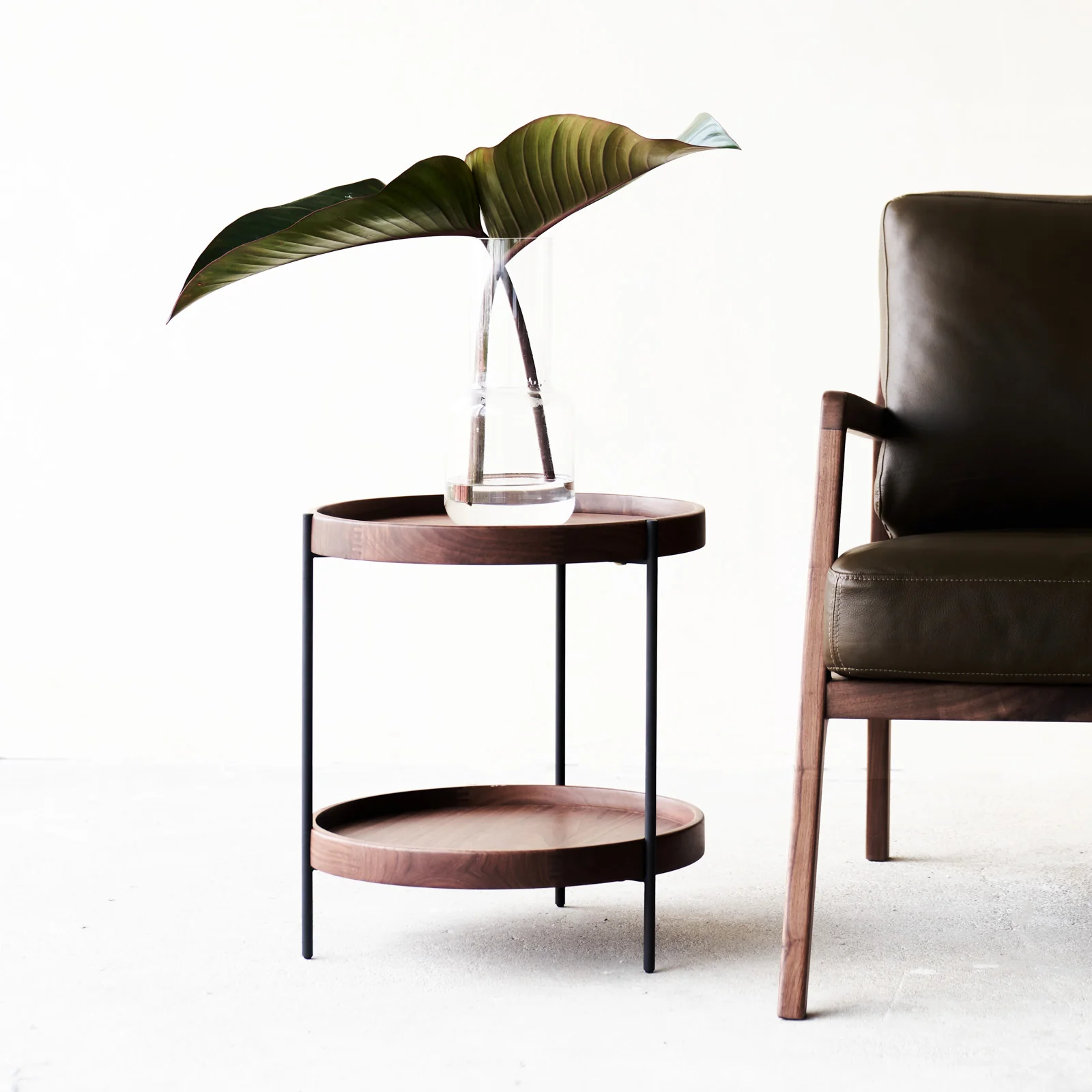 Crafted Humla Side Table Walnut High-End