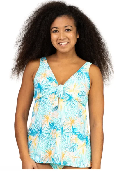 Easy-to-Use Waikiki Beach Missy V-Neck Bow Tie Tankini Eco-Friendly