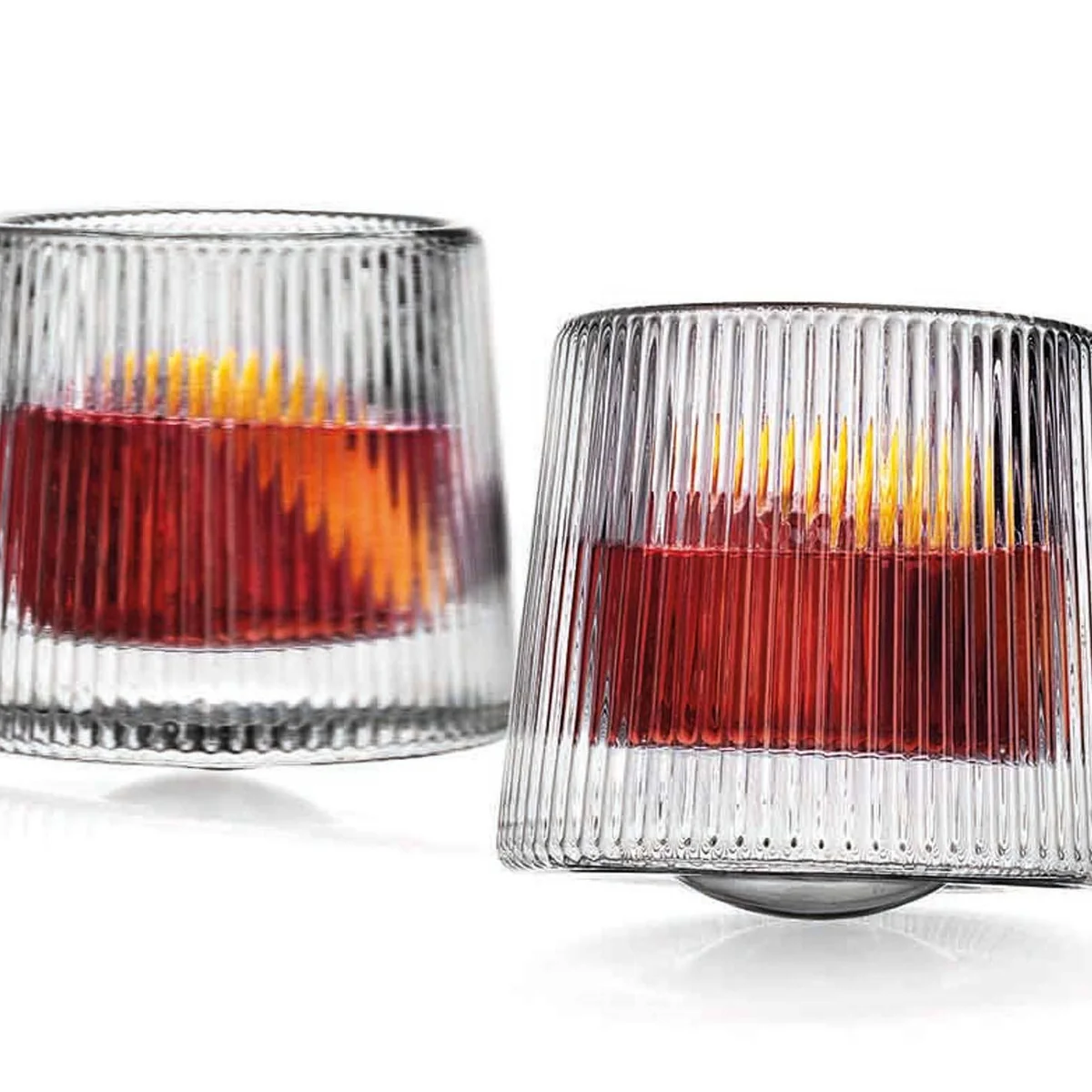 Specialty Orbit Spinning Non-Lead Crystal Double Old Fashion Glasses Refined