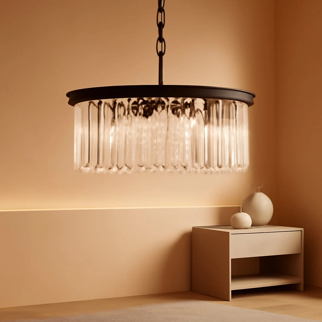 Powerful Elegant Black Chandelier TwentyInch Pendant Ceiling Light Luxury