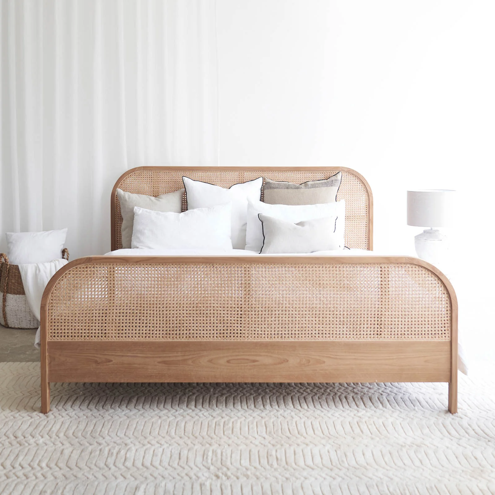 Easy-to-Use Luna Bed Frame Teak – Natural Exclusive