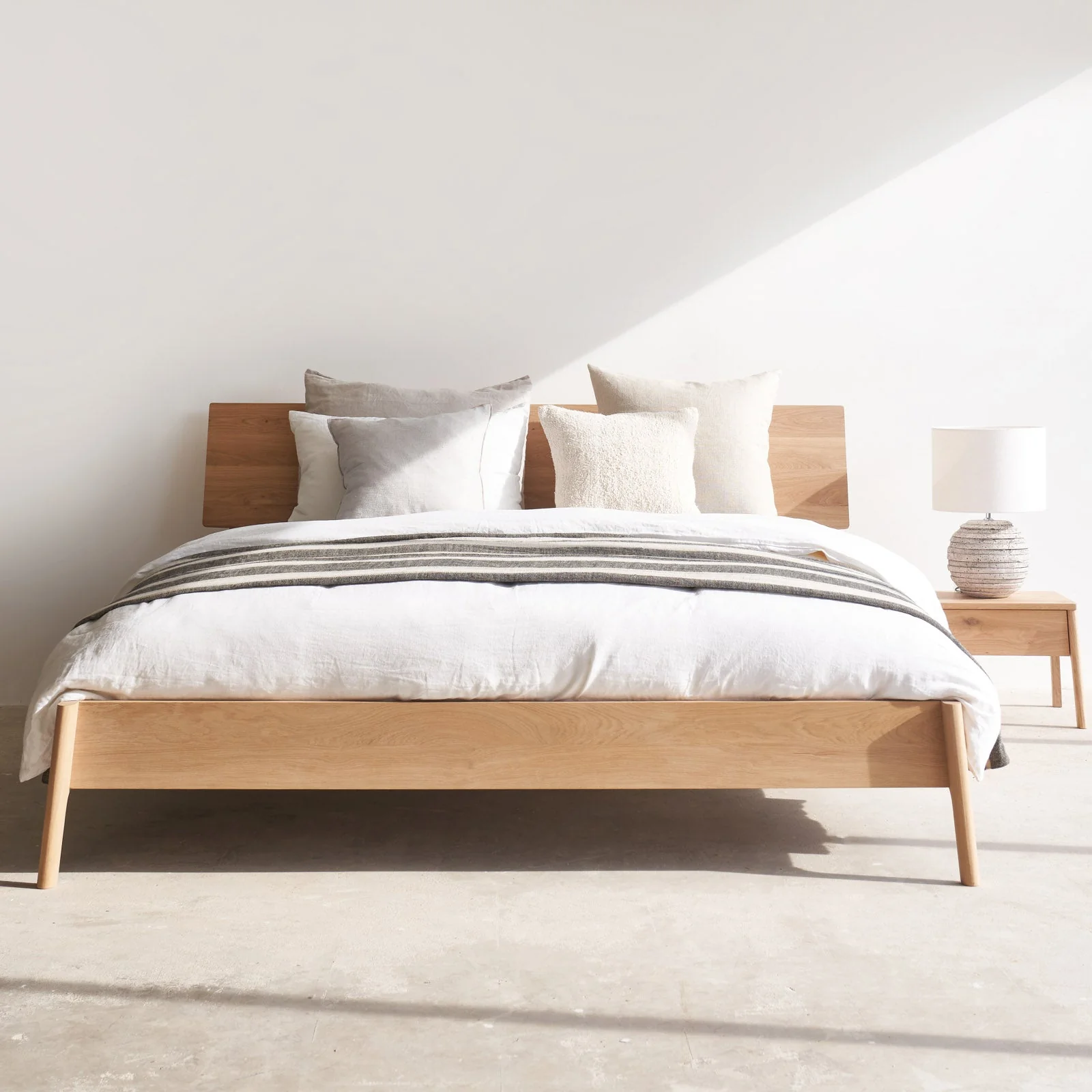 World-Class Air Bed Frame Oak Secure