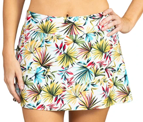 Flexible Bliss Missy Side Zipper Swim Skirt w Pockets Fashionable