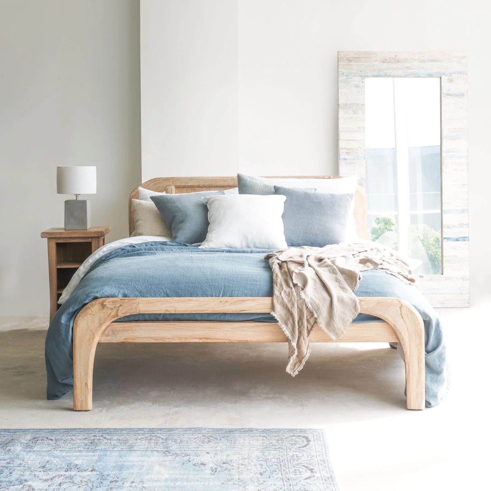 Plough Bed Frame Teak – Natural Premium Material