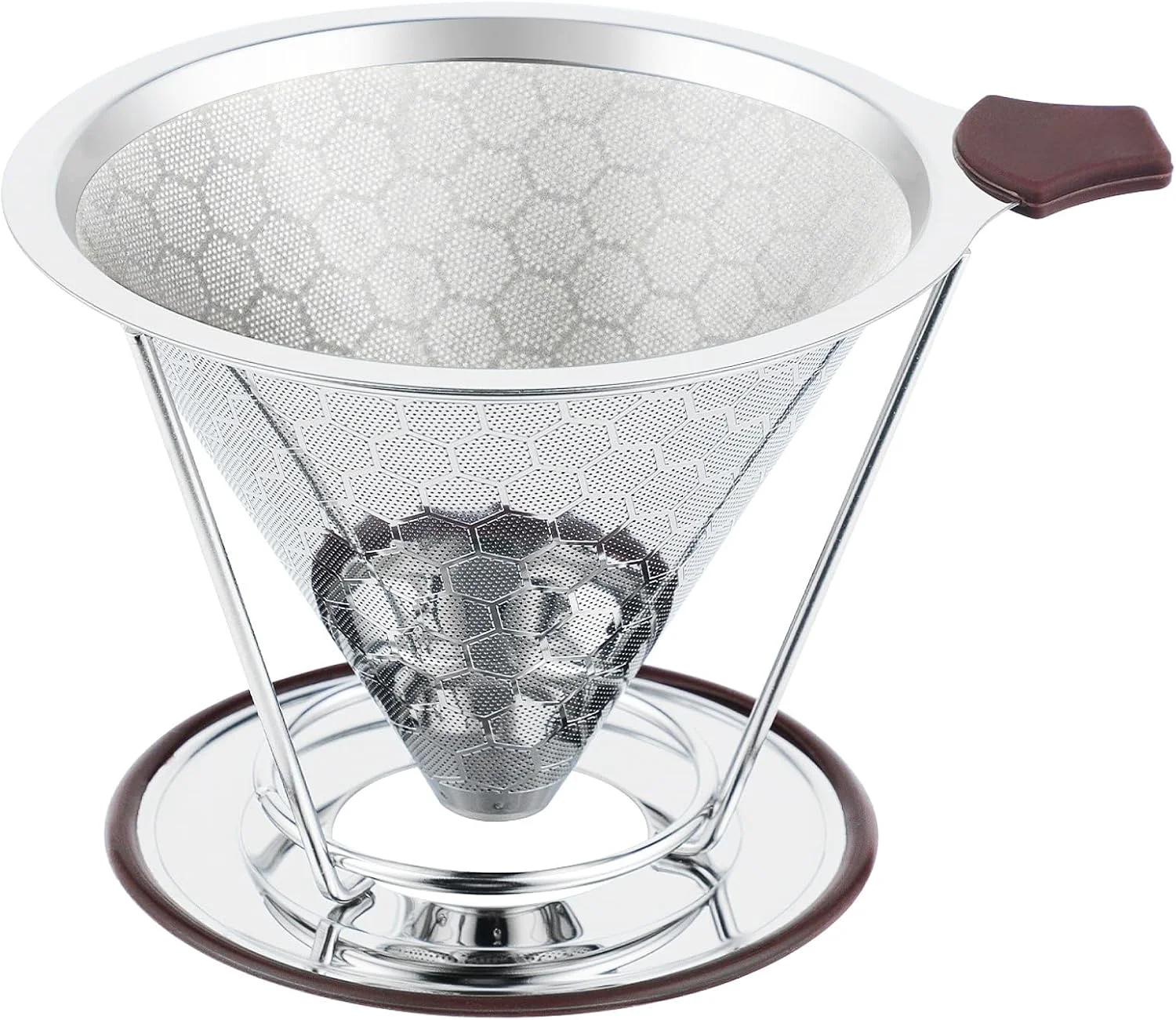Proven Pour Over Coffee Filter Chdexu Stainless Steel Coffee Dripper with Stand Paperless Reusable Filter with Removable Cup Specialty