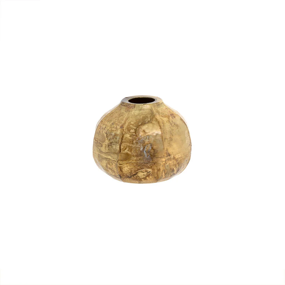 Outstanding Cobblestone Vase S Gold Crackle Authentic