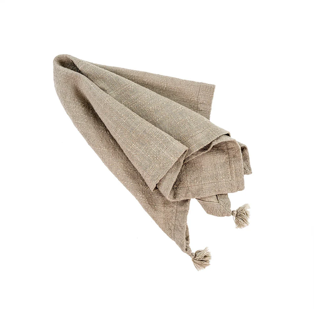 Elegant Tassel Napkin Light Grey Set of 6 Versatile