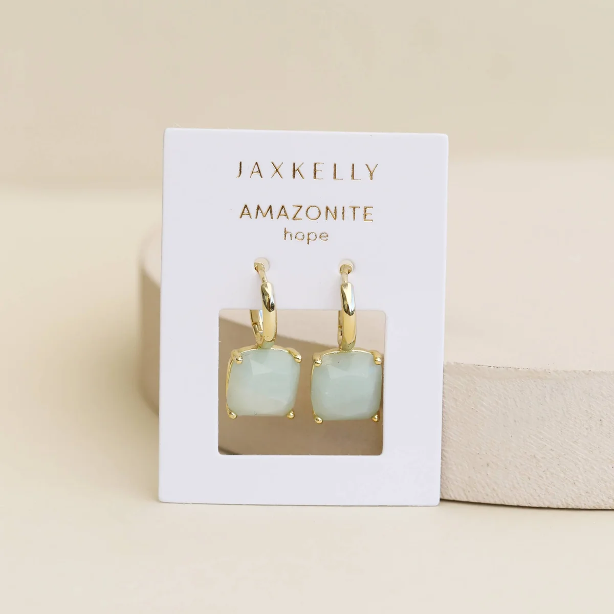 Soft Amazonite Gemstone Mini Drop Earrings Elite