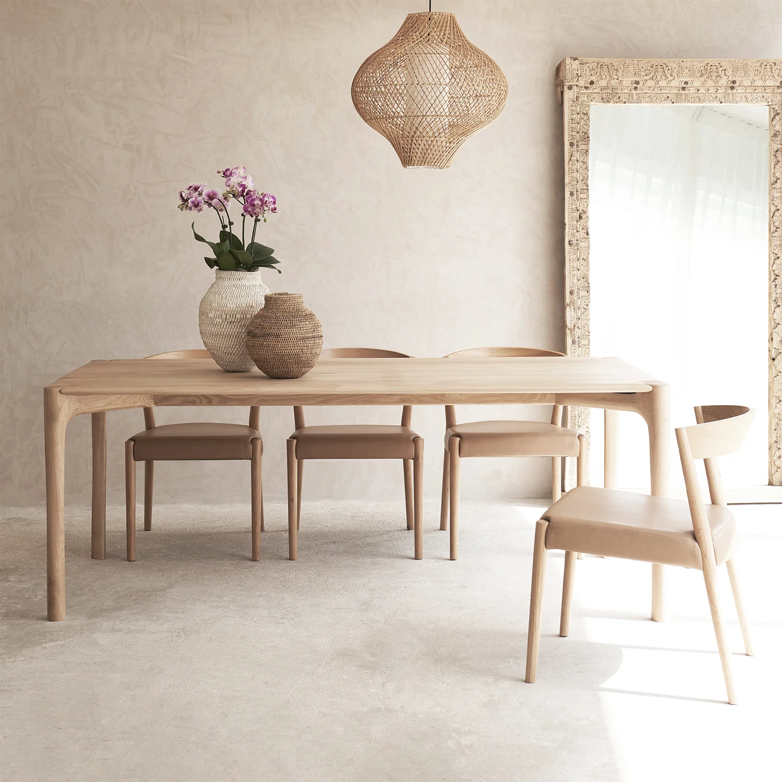 Safe PI Dining Table Oak Fine Crafted